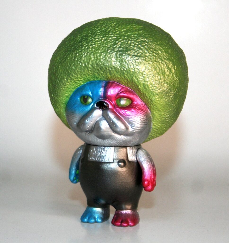 Bird Ark Blue and Pink Face Afro Cat