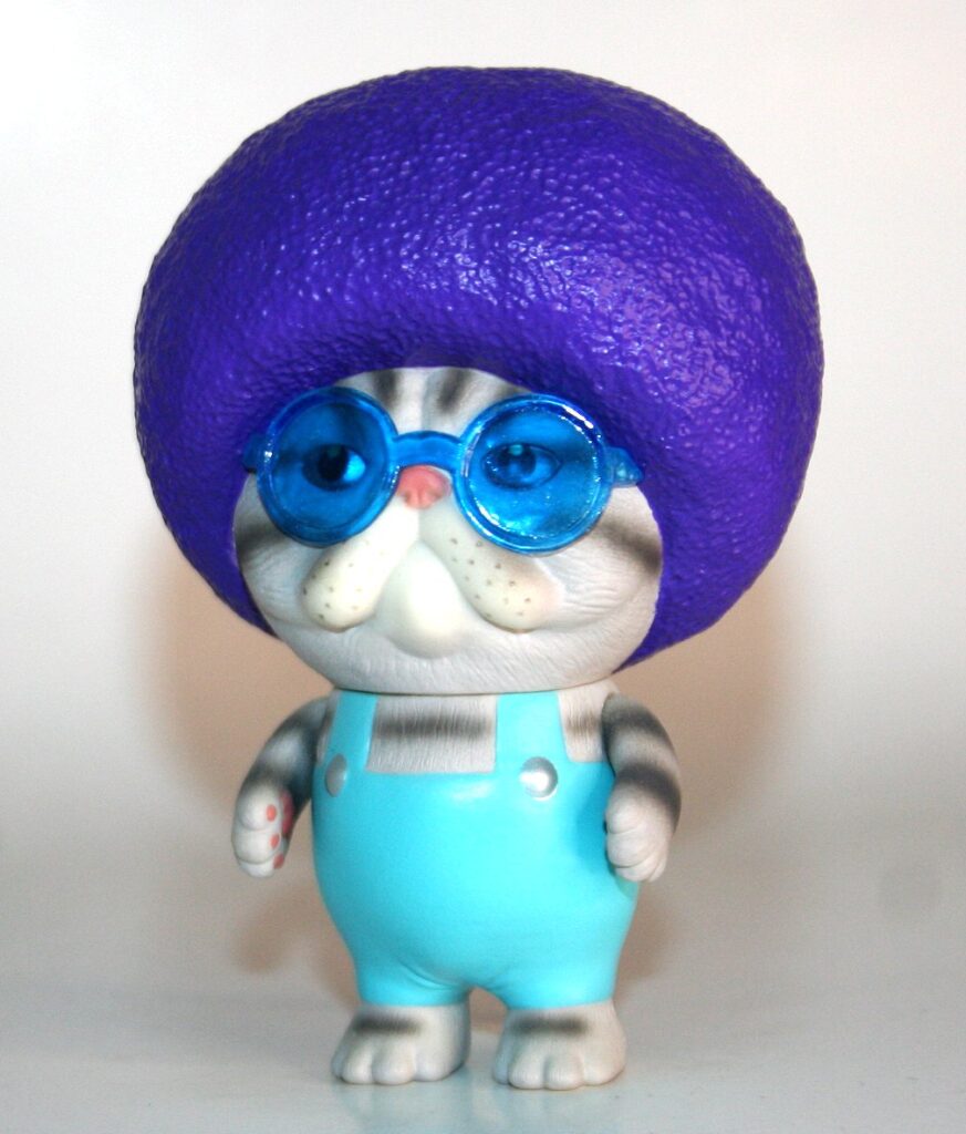 Bird Ark Purple Hair Afro Cat