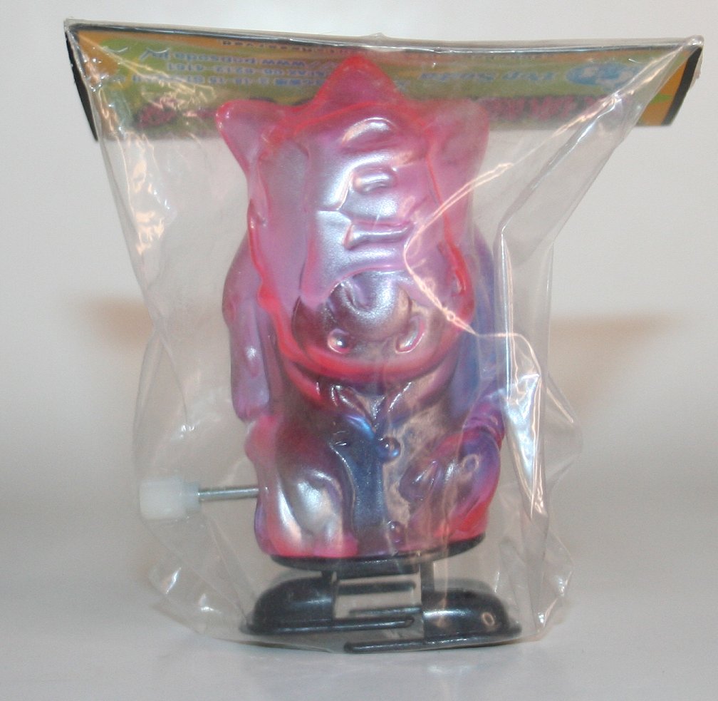 Pop Soda Clear Pink Walking Finger Puppet