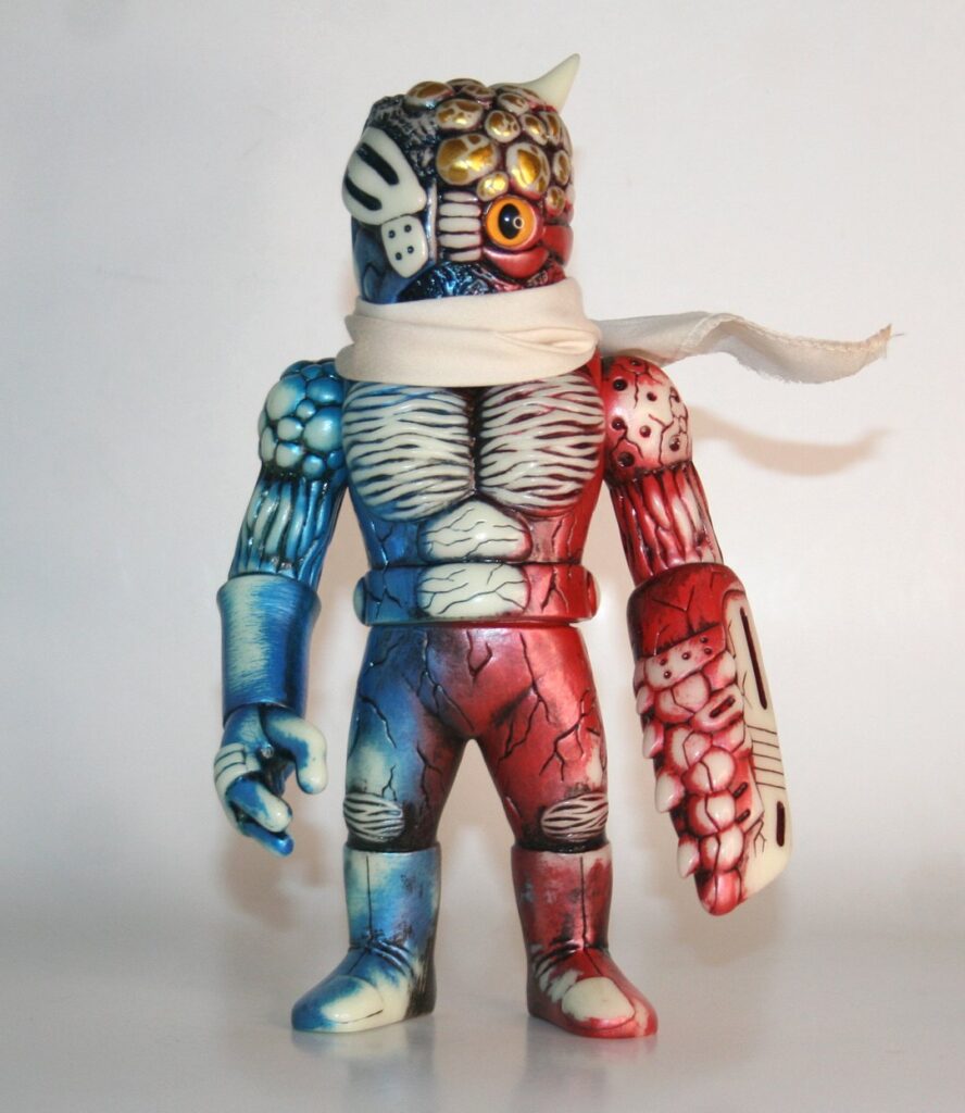 RealxHead Blue and Red Glow Chaosman Sofubi Figure | Vicious Fun