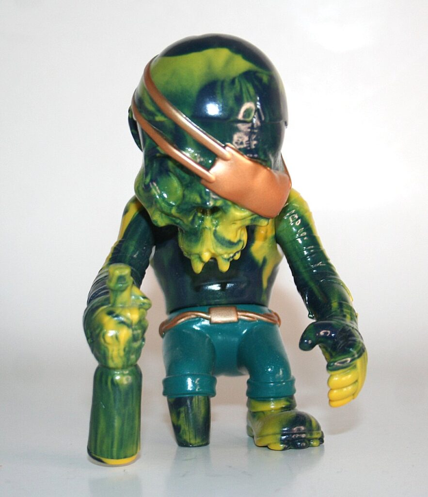 Secret Base x Pushead Blue and Yellow Marbled Skullpirate