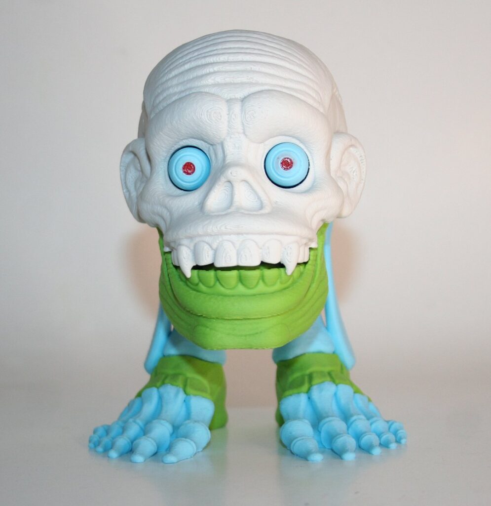 Aaron McNaught 3D Printed Eye Popping Skull