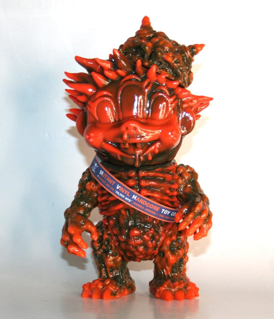 MVH Black n Orange Marbled Mutant Boy DX - Loose Vinyl Figure