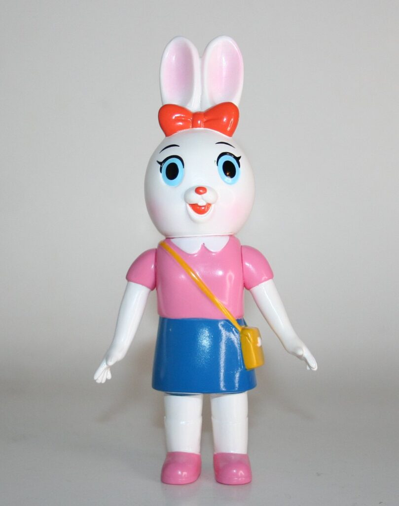 Pointless Island Red Bowed Cuttie Rabbit