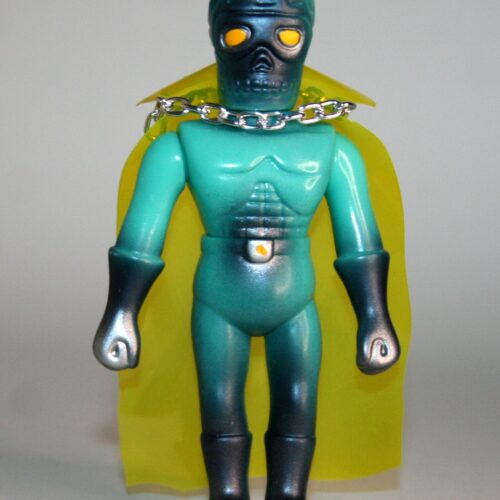 RessinBlood Teal and Yellow Caped Speed Skull