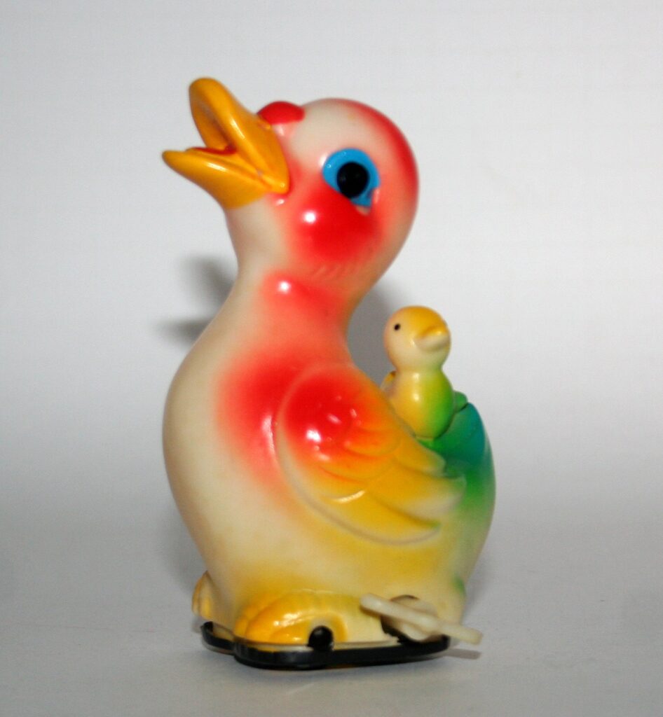 Unknown Wind Up Duck Vinyl Waddling Toy