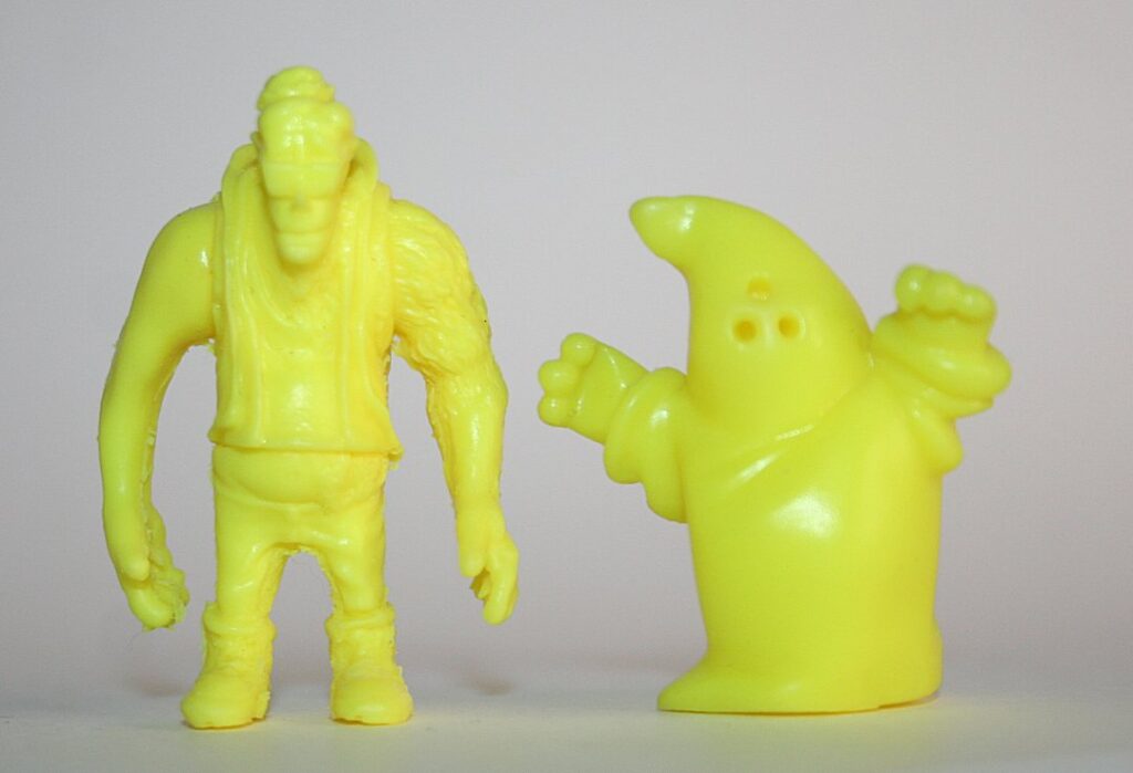 Hateball Ghost and Wolf Neon Yellow Keshi Set