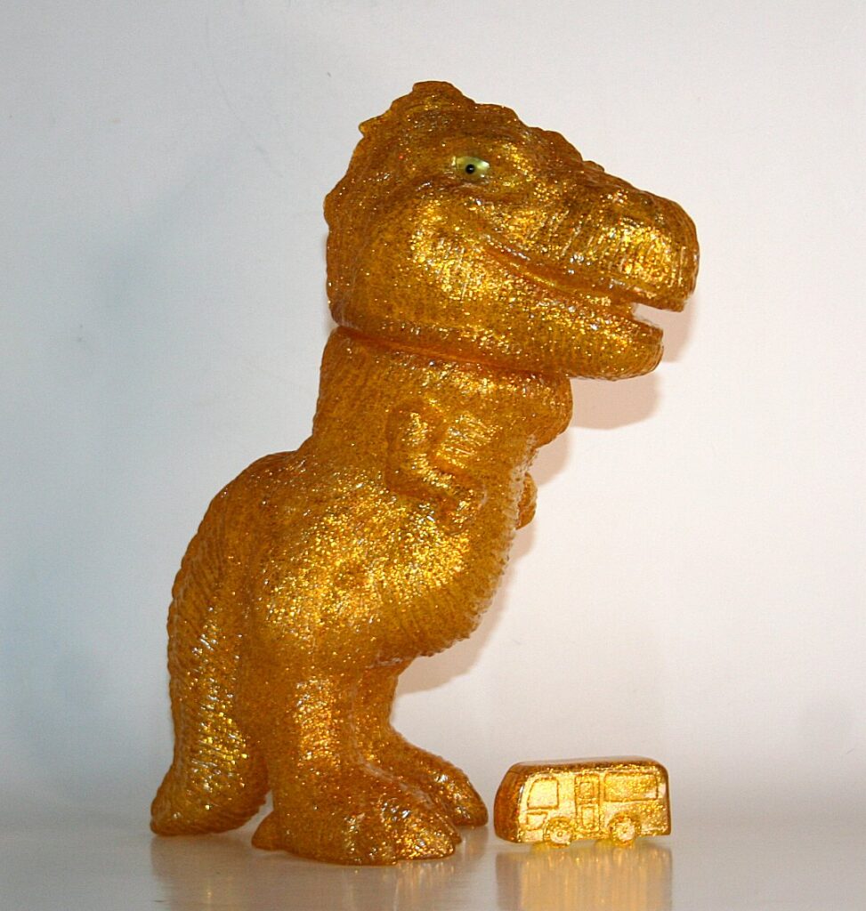Monstock Unpainted Gold Lame Tyrannosaurus
