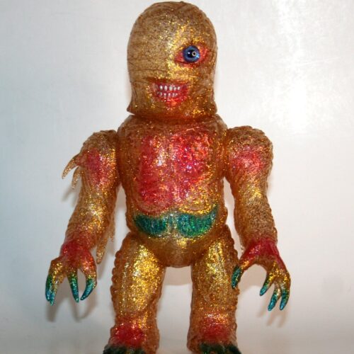 Skull Head Butt Gold Lame Mummy-X