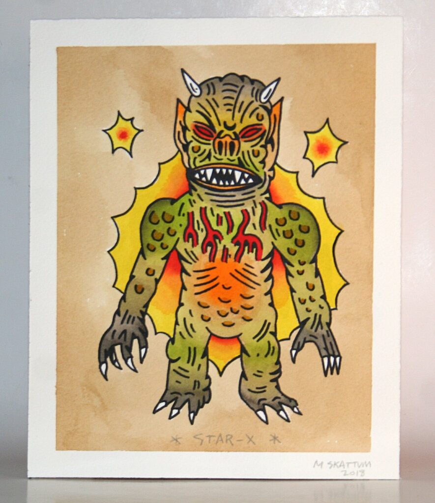 Michael Skattum Original Star-X Painting