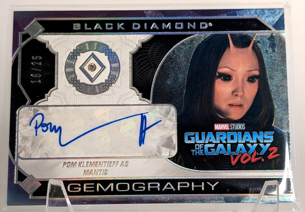 Guardians Galaxy Black Diamond Pom Klementieff Signed Card