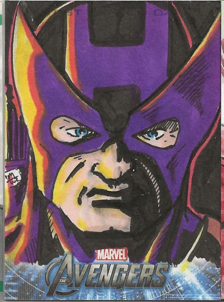Marvel 2012 Avengers Assemble Hawkeye Sketch Card