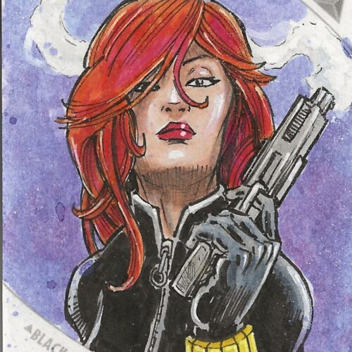 Marvel Premier Luke Welch Black Widow Sketch Card