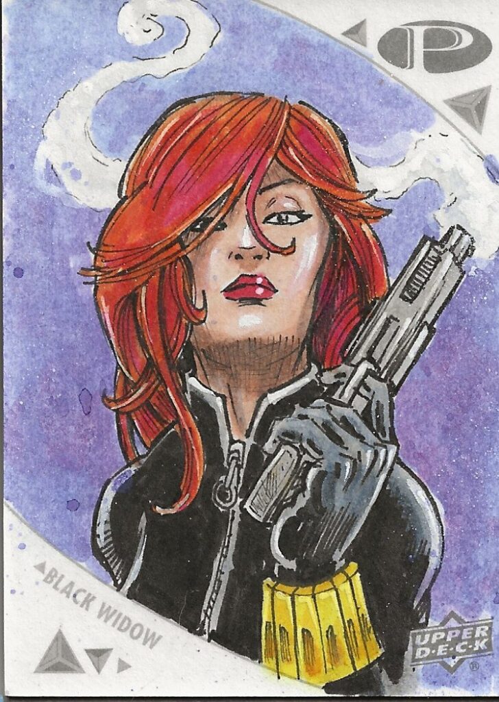 Marvel Premier Luke Welch Black Widow Sketch Card