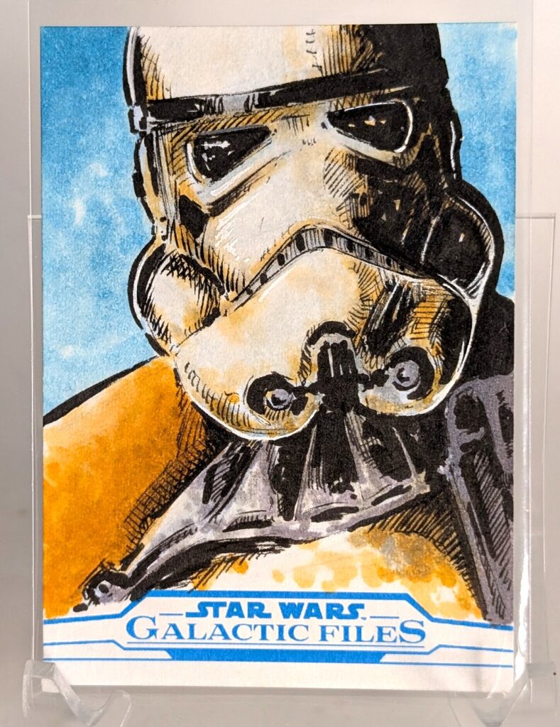 Star Wars Galactic Files Patricio Carrasco Sandtrooper Sketch Card