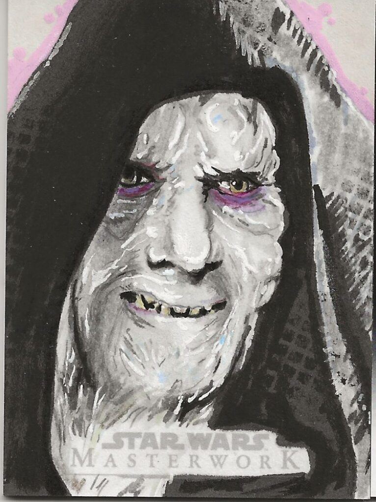 Star Wars Masterworks Keith Farnum Emperor Sketch Card