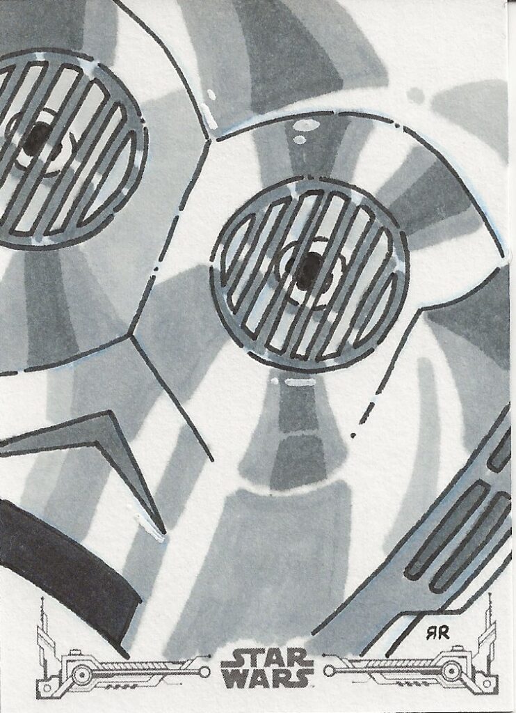 Star Wars New Hope Rooney Roberts C3PO Sketch Card