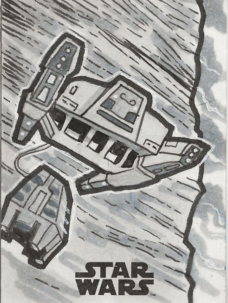 Star Wars Solo Fredd Gorham AT-Hauler Sketch Card