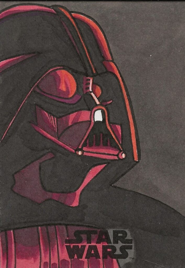 Topps Star Wars Saga Rich Molinelli Darth Vader Sketch Card