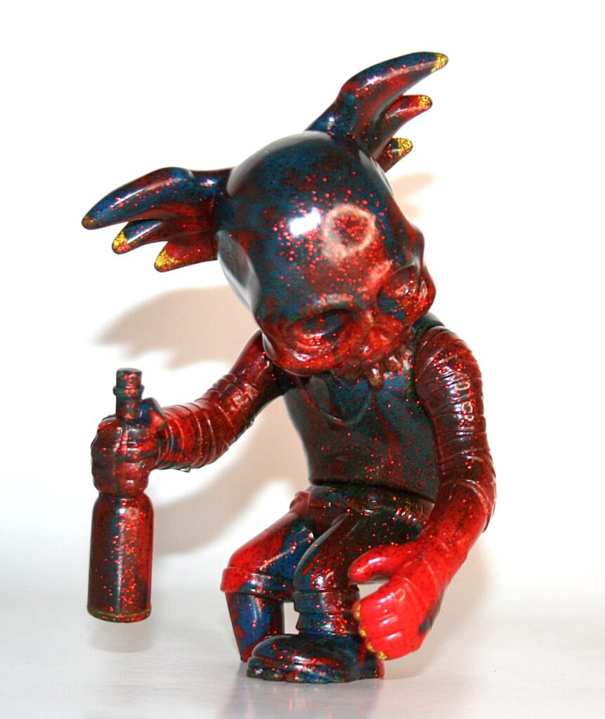 Secret Base Blue and Red Lame Marbled Skullwing Pirate V2