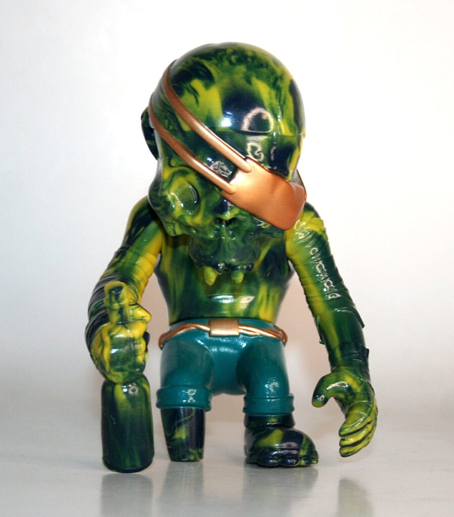 Secret Base x Pushead Blue x Yellow Beeg Bhoss Skullpirate