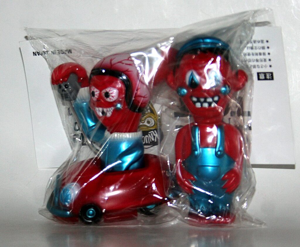 Star Toys Japan x Little Chop Blue on Red Weirdo Clutch