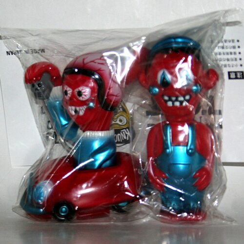 Star Toys Japan x Little Chop Blue on Red Weirdo Clutch