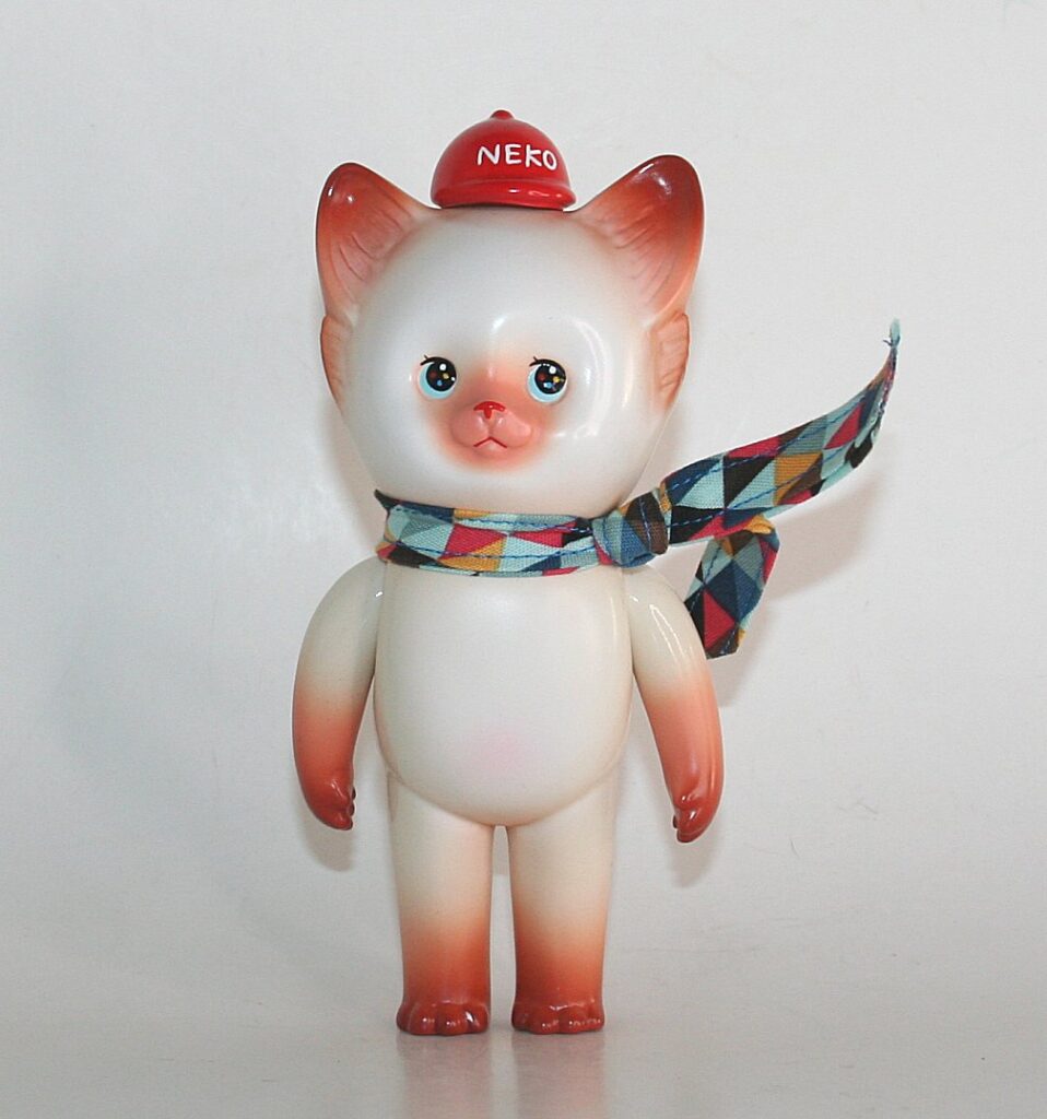 Cojica White Multi Color Eyes My First Kitten Neko - Loose