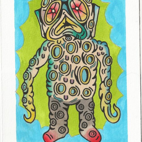 Michael Skattum Original Longneck Majin Painting
