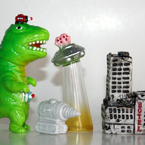 Snow Peace Toy Green Tyrannosaurus Set