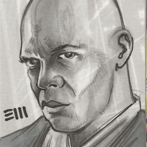 Star Wars Clone Wars Erik Maell Mace Windu Sketch Card