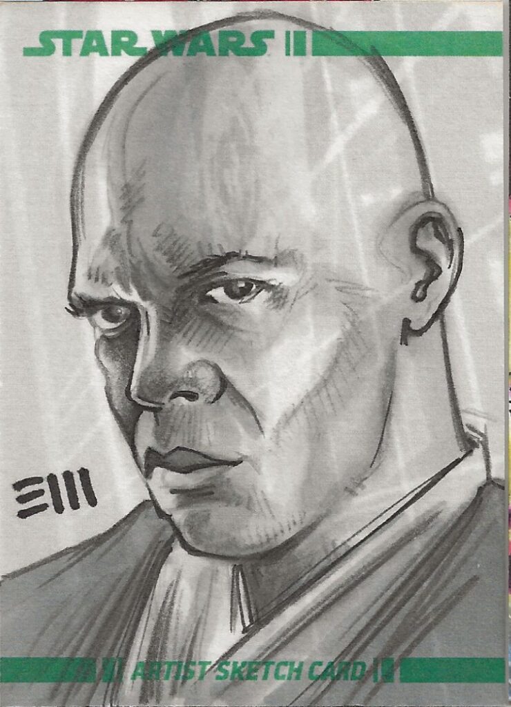 Star Wars Clone Wars Erik Maell Mace Windu Sketch Card
