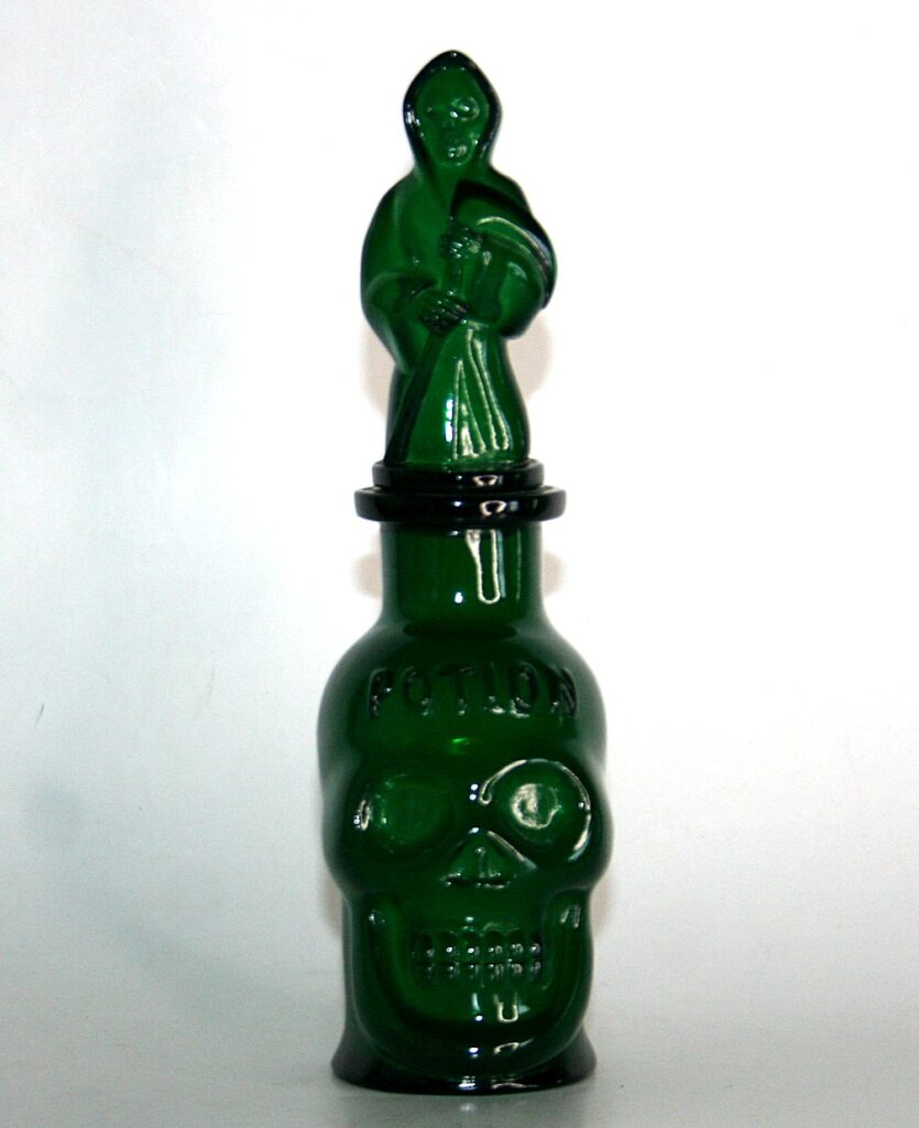 Tractor Slave Brand Clear Green Potion Bottle