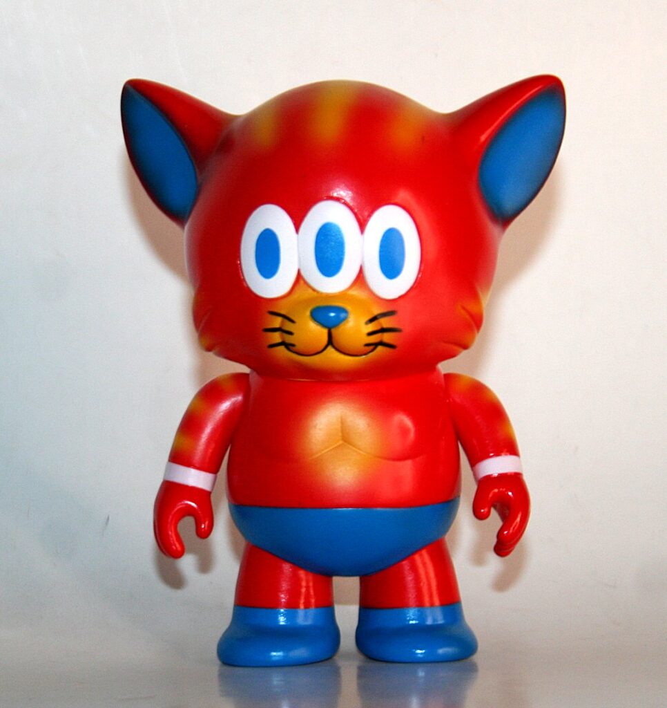Art Junkie x One Up Red Calm Cat Wrestler