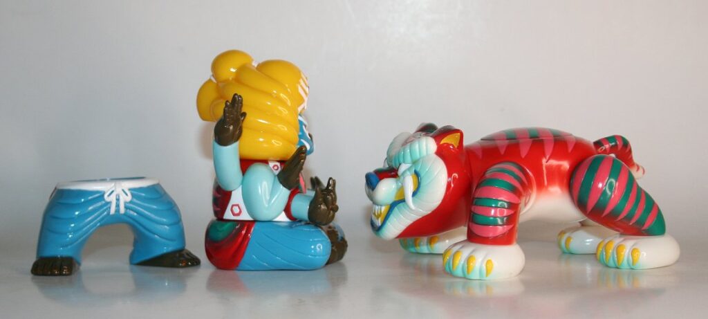 希少 カツマタヒデユキ タイガーラグ Hideyuki Katsumata Kaiju One Gold Hideyuki Katsumata Pink Hanautah Tiger | Vicious Fun