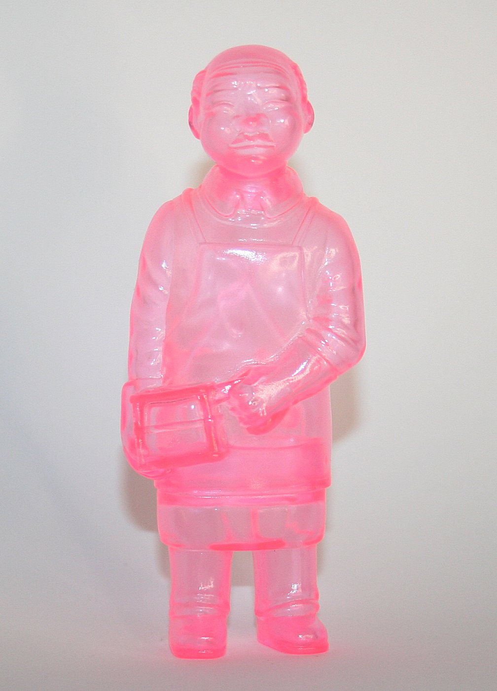 Max Toy Co Unpainted Clear Pink Sofubi Man