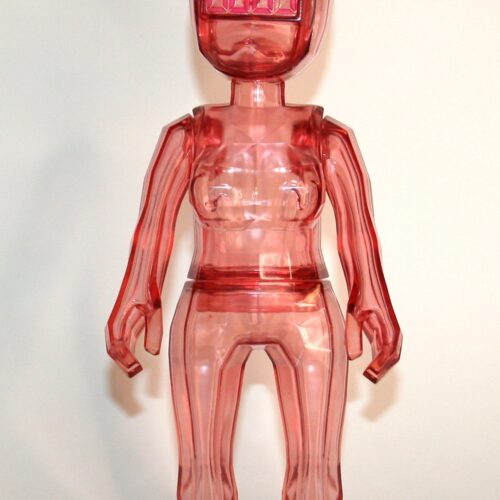 Five Inch Nail Toy Clear Pink Porygon