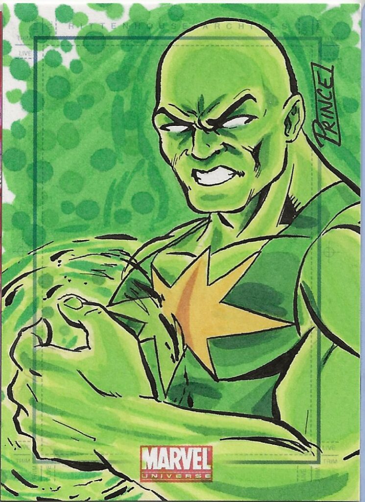 Marvel Avengers Radioactive Man Buddy Prince Sketch Card