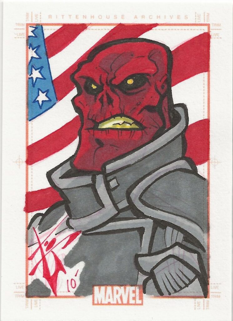 Marvel Benjamin Glendenning Red Skull Sketch Card