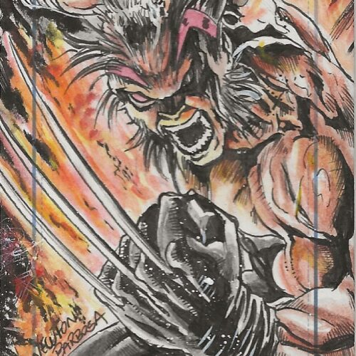 Marvel Newton Barbosa Wolverine Sketch Card