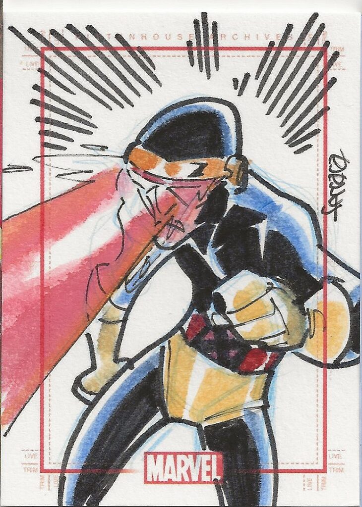 Marvel SketchaFEX Eduardo Ferrara Cyclops Sketch Card