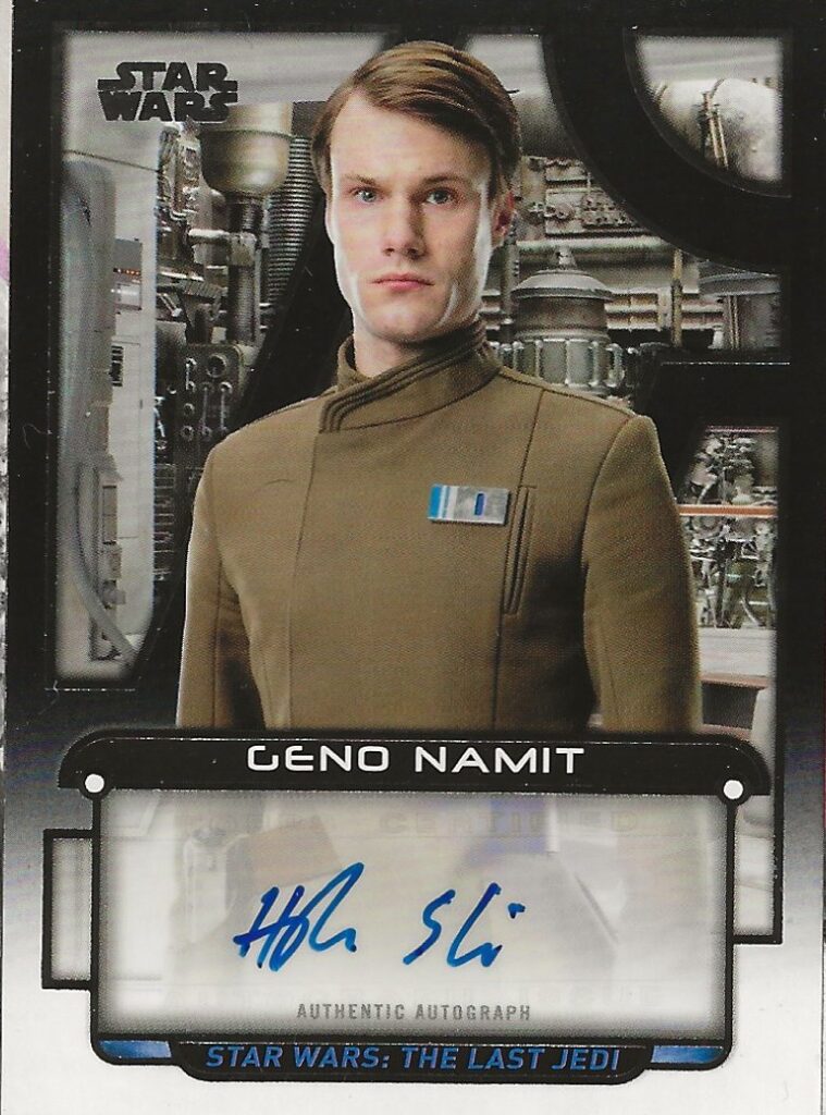 Topps Star Wars Hugh Skinner Geno Namit Auto Card