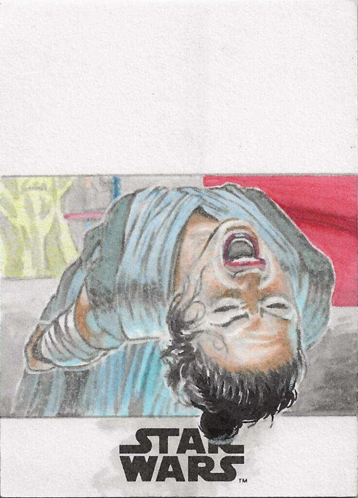 Topps Star Wars Last Jedi Ryan Santos Rey Sketch Card