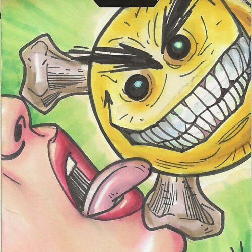 Chaos Smiley Adam x Bekah Cleveland Sketch Card