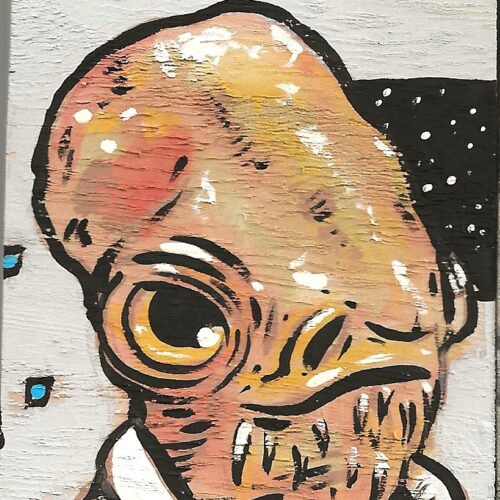 Star Wars John Soukup Wooden Admiral Ackbar Card