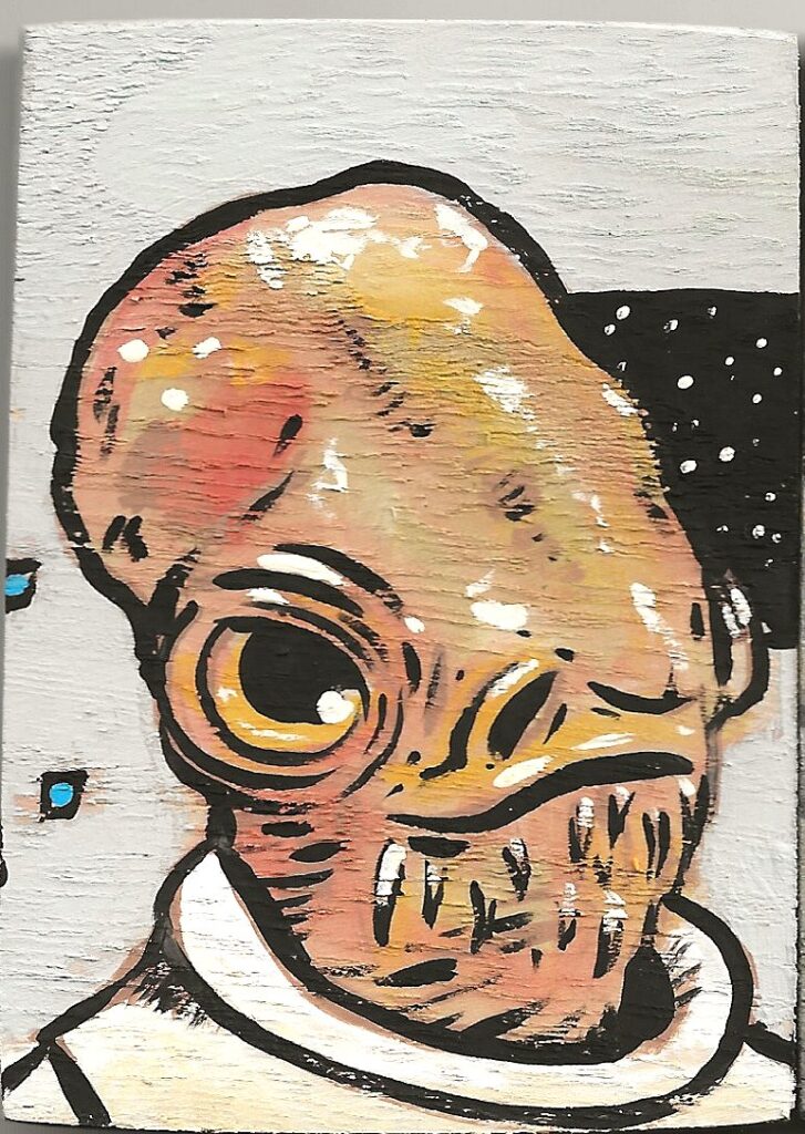 Star Wars John Soukup Wooden Admiral Ackbar Card