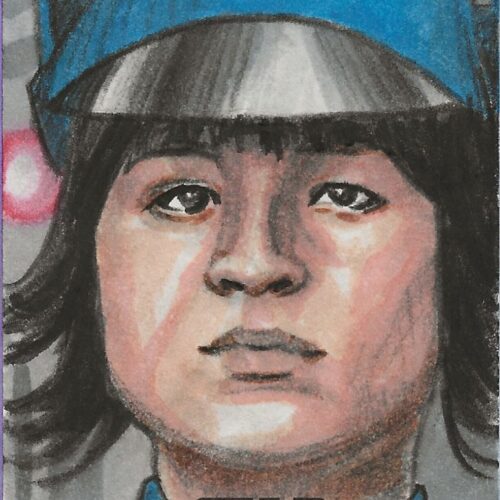 Star Wars Last Jedi Matthew Hirons Rose Tico Sketch Card