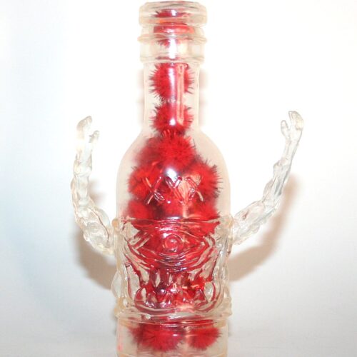 Apos Toys Clear x Red Poms Bin Zombie