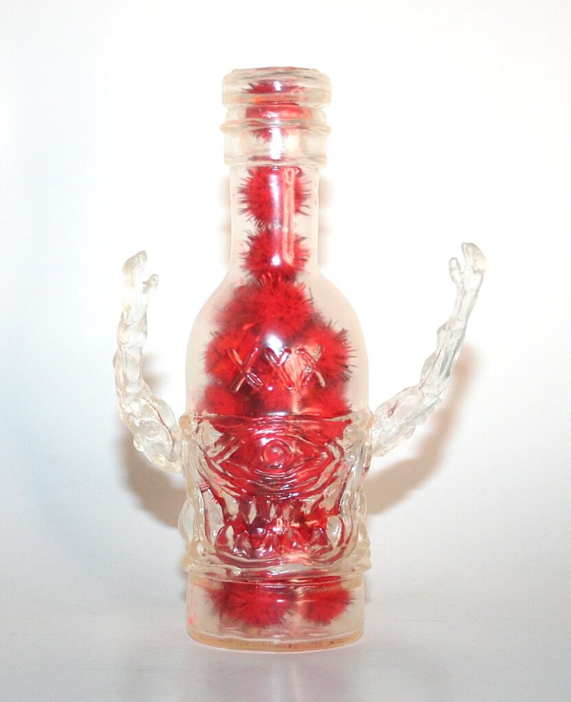 Apos Toys Clear x Red Poms Bin Zombie