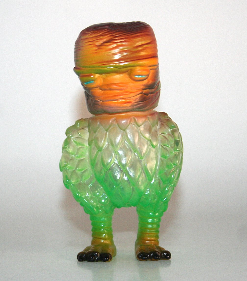 Grody Shogun x Paul Kaiju clear green Mummy Seagool sofubi